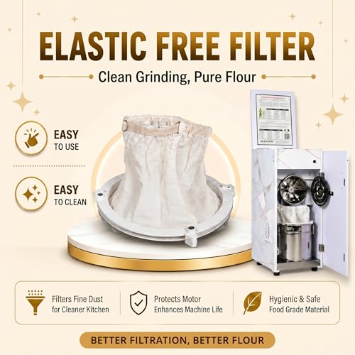Image of ShreejiFine Smart Grain Plus Atta Chakki 2026 | SS 6-Blade Rotor | Lifetime Chamber Warranty | Micro Processor | Low Noise | Auto Grain Sensing | Multi Grain Chakki Machine for Home