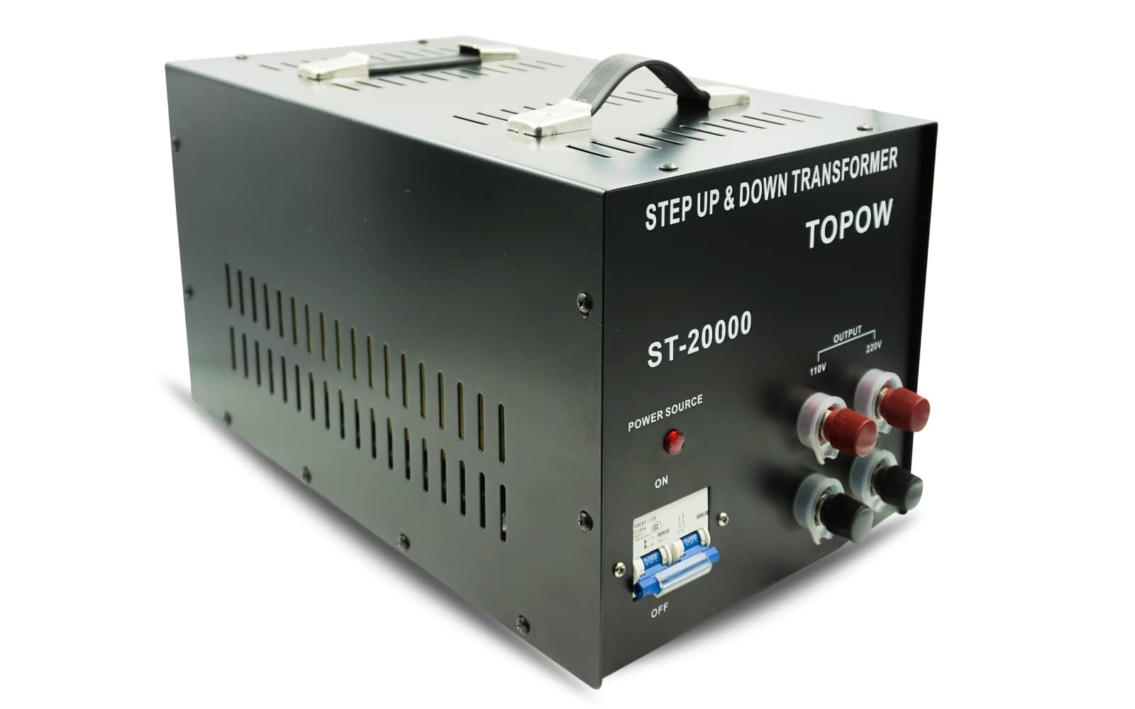 TOPOW 20000 Watt Step Up and Down Voltage Converter Transformer 110V 220V / Heavy Duty, Black