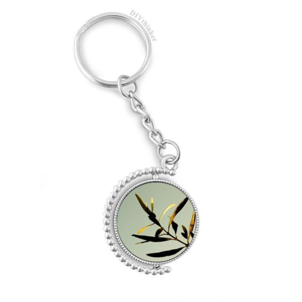 Llavero giratorio con diseño de hoja de planta natural de DIYthinker 4