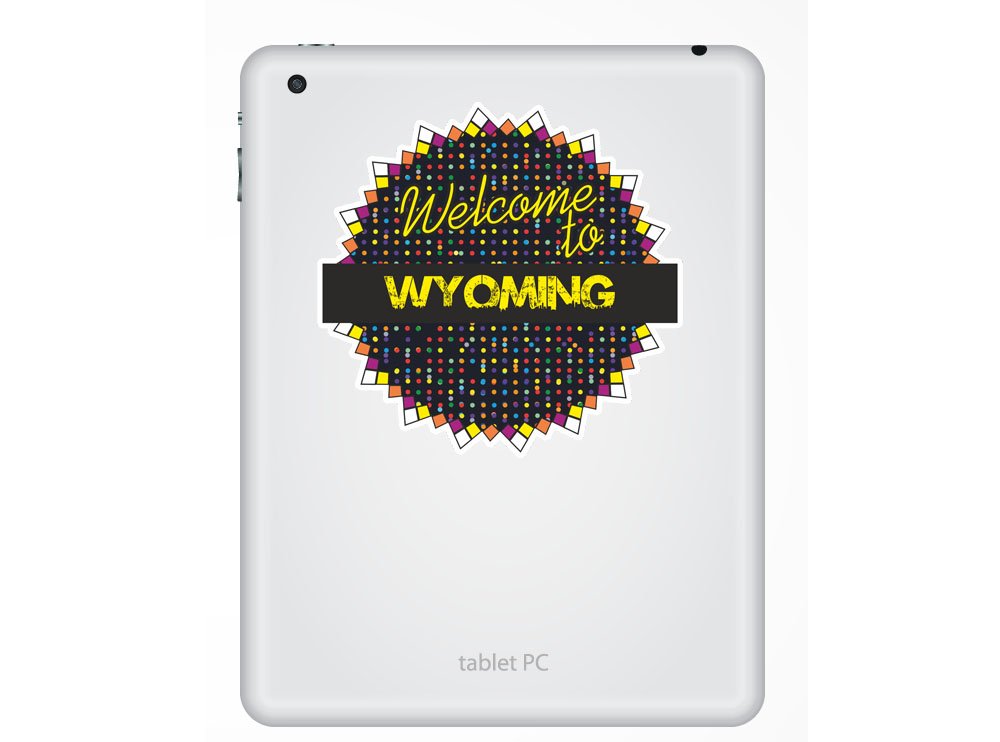 2 x 25cm/250mm Benvenuti al Wyoming Adesivi vinilici bagagli di viaggio #7746
