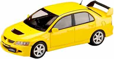 三菱 ランサーエボリューション イエロー レッド ミニカー Amazon | ホビージャパン(HobbyJAPAN) 1/64 三菱ランサー GSR