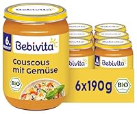 Bebivita Menüs ab dem 6. Monat Couscous-Gemüse, 190g 6er Pack (6x190g)