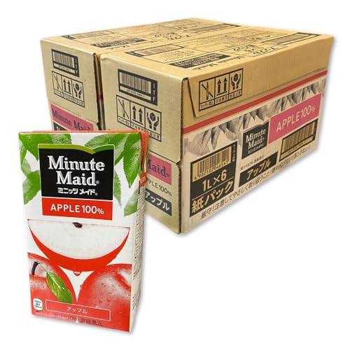 コカコーラ ミニッツメイド アップル 100% (1L 紙パック×6本入) ×2ケース PSJBOX ケース販売 飲料 業務用 アップル ジュース 果汁100% まとめ買い