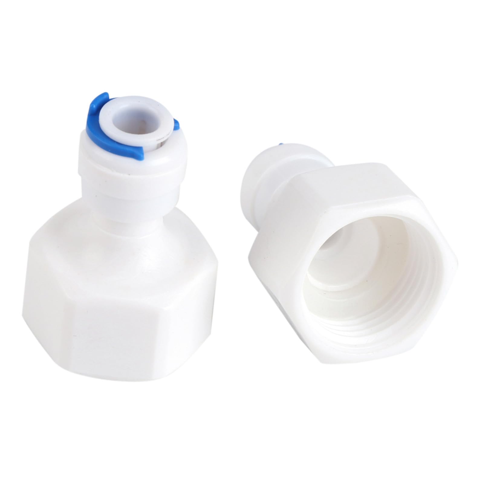 Klanata 6pcs Premium Plastic Quick Connector, 1/4 Tube OD to 1/2 Female Push in, LeakProof Design for Water Filter and Reverse Osmosis Systems