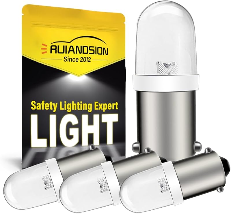 Lâmpada LED BA9S Ruiandsion 120 V AC/DC 9 mm Luz branco quente – Pacote com 4