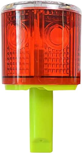 LEDHOLYT Luz de advertencia estroboscópica solar, luz estroboscópica de emergencia solar superbrillante de una sola columna, luz de advertencia