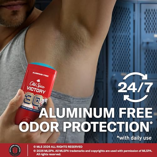 Image of Old Spice Aluminum-Free Deodorant for Men, Victory MLS, 24 /7 Lasting Scent with Daily Use, Lasting Sweat and Odor Protection, Limited Edition, Citrus + Success Scent, 2.6 Ounce (Pack of 12)