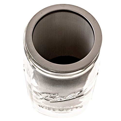 The TUBE: Cold Brew Coffee Maker and Tea Infuser Kit. Premium Stainless Steel Mesh Filter Designed to Fit All Wide Mouth Mason Jars. Brew Guide and Recipe eBook Included (Small)