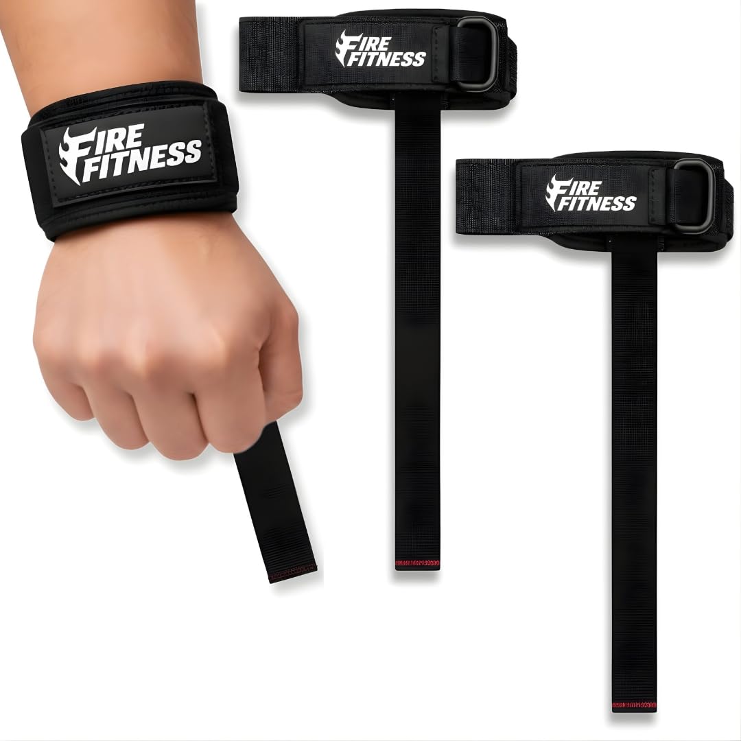 Hand Strap Wrist Support Gym Accessory Wrist Straps for Men | Heavy Duty Gym Training | Deadlift & Bodybuilding Training Equipment |Black | Free Size-image-0