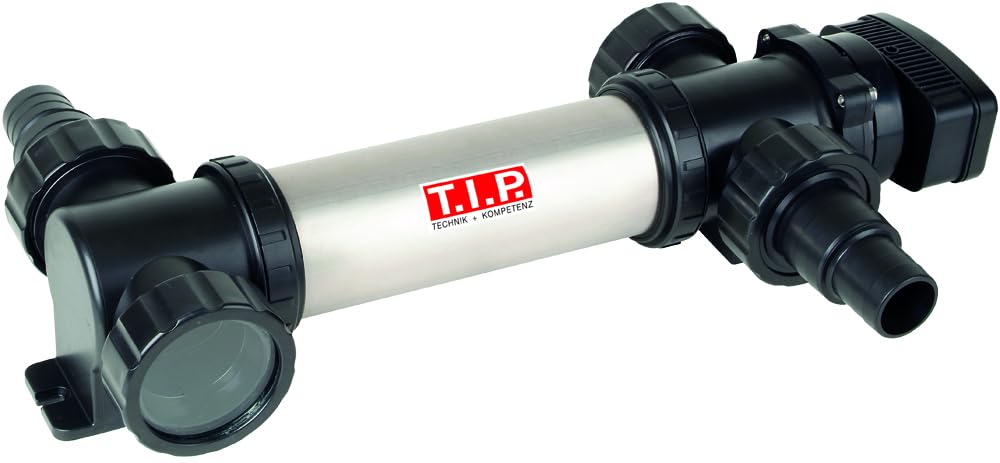 T.I.P. Edelstahl UV-C Strahler für Pools und Teiche bis 36.000 l - 36 Watt zur Bakterien- und Algenreduzierung - Mit LED-Funktionskontrolle SPU 36000 UV, 30447
