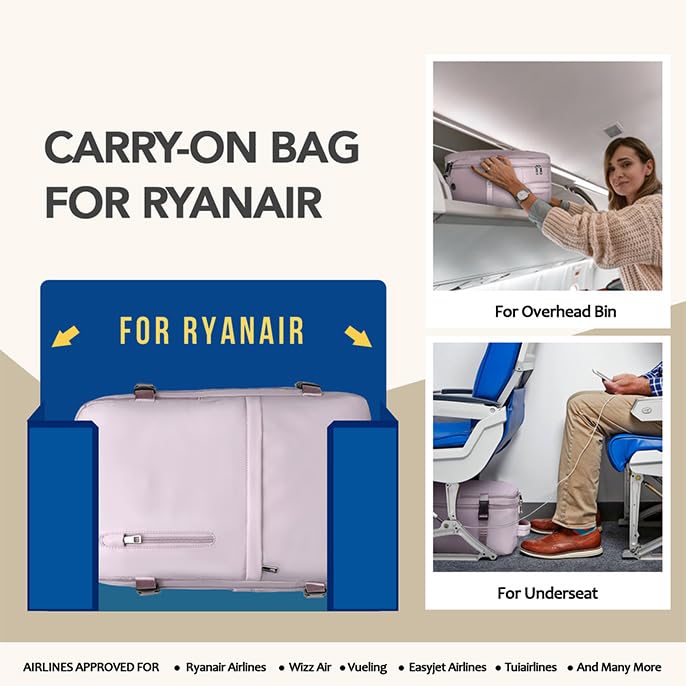 Xkdoai Handgepäck Rucksack 40x30x20 für Ryanair Unter Sitzplatz Handgepäck Tasche Damen Klein Reisetasche Flugzeug Reiserucksack Travel Backpack Luggage Travel Bag