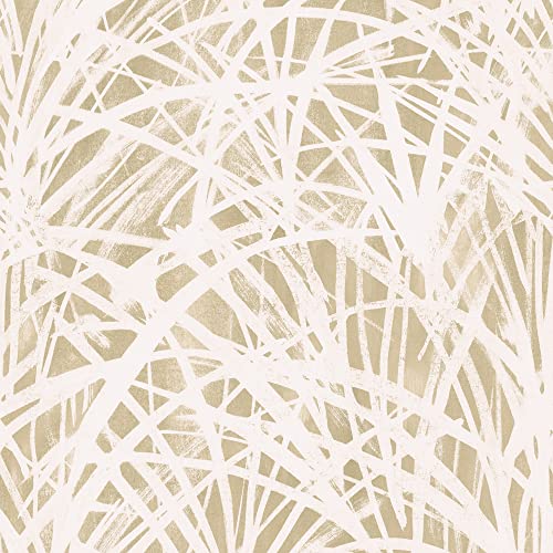 Tempaper Beige Grassroots Removable Peel and Stick Wallpaper, 20.5 in X 16.5 ft, Made in The USA