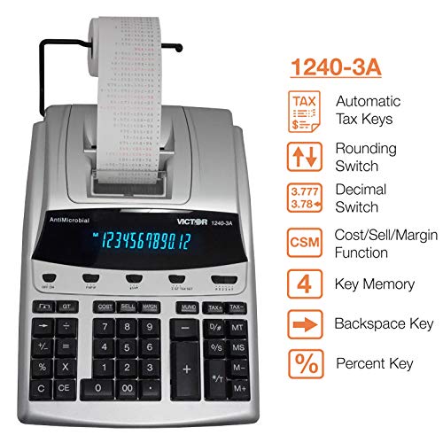 Victor 1240-3A 12 Digit Heavy Duty Commercial Printing Calculator #TOP1