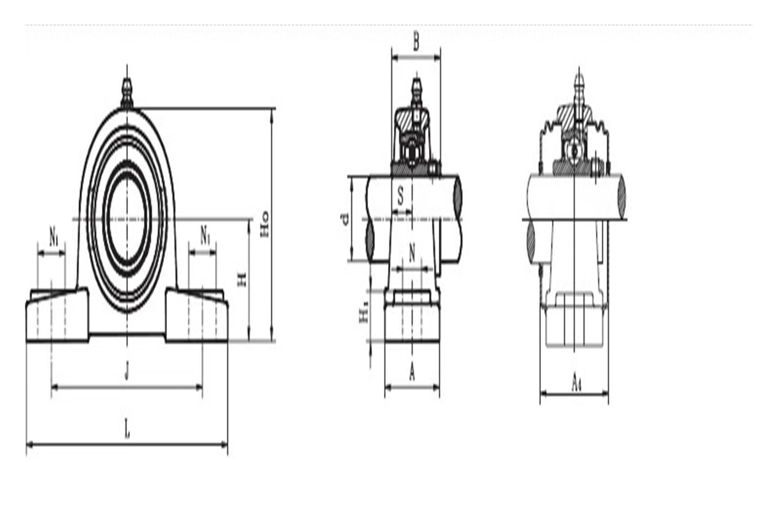 2 Stücke UCP201 ​​UCP202 UCP203 UCP204 UCP205 UCP206 UCP207 Stehlager Bohrung 12/15/17/20/25/30mm Bolzen Feste Basis for Spindel(UCP208 40mm)
