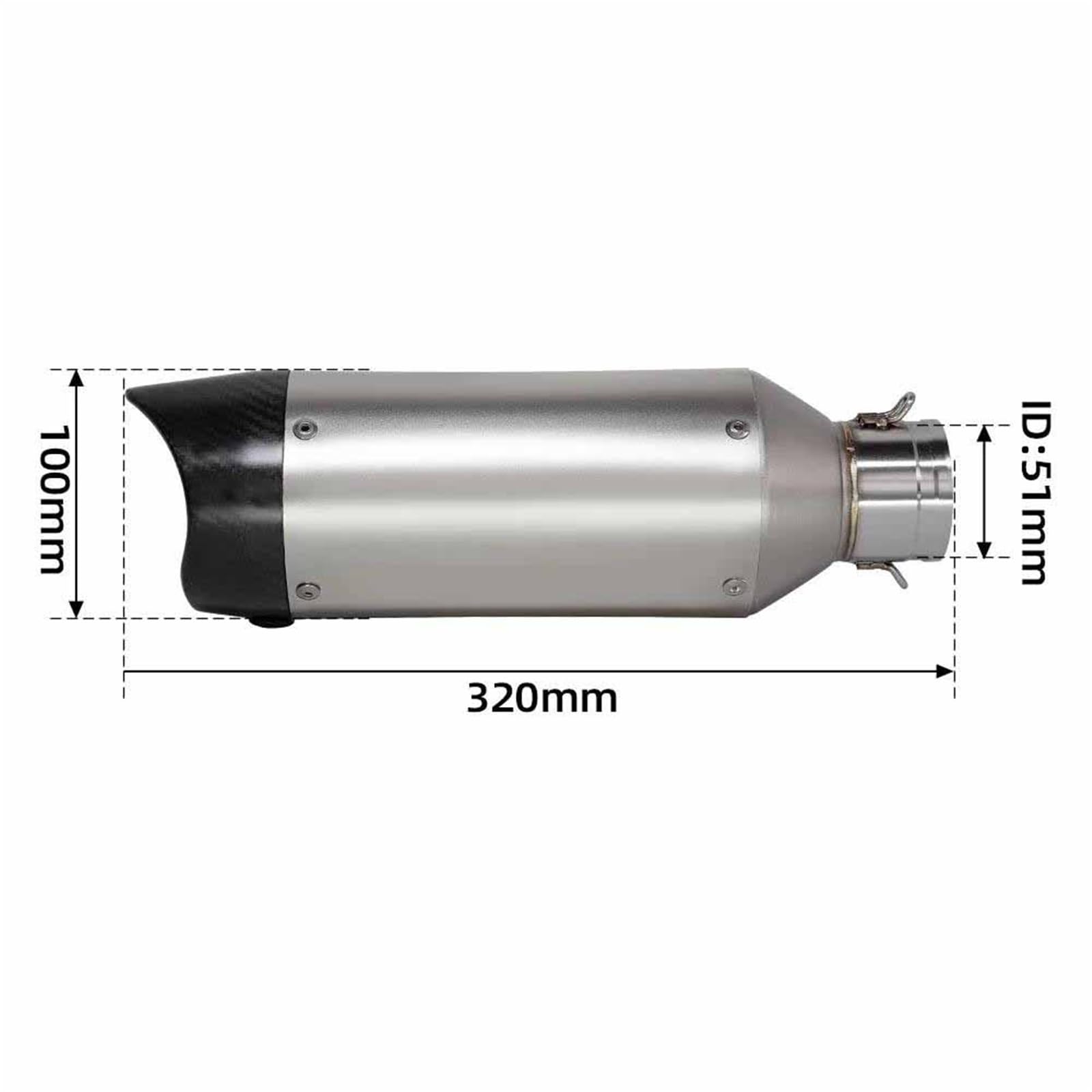 Amazon | に適合するZX25R に適合するZX 25R 用 51mm 排気管