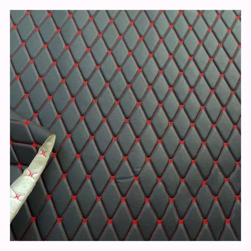 Tessuto Pelle Finta Tappezzeria Rivestimento Divano Trapuntato Similpelle per Mobili in Ecopelle per Cuscini Auto(Black 1,1.6X1m)