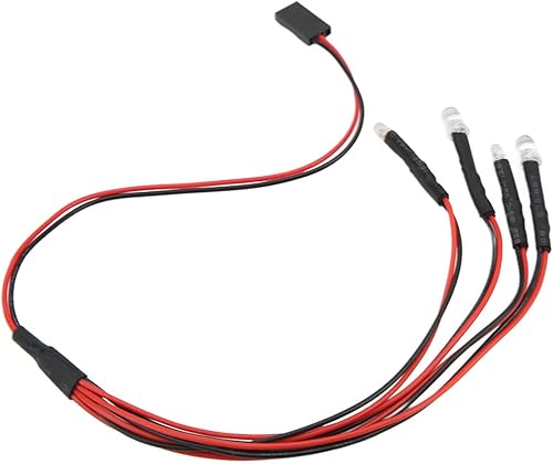 Luces LED del coche de RC, simulación 5-9V 2 blanco 2 rojo RC camión luces LED atractivas para Axial Scx24