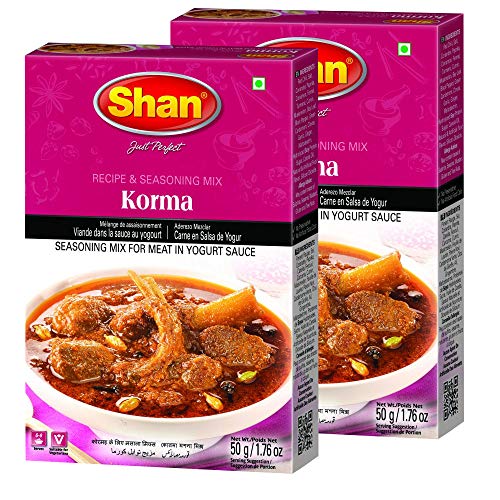 Shan Korma Masala, 50 g, lot de 2 – Moutarde, poudre