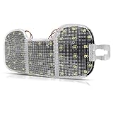 Bestview Interior Roof Dome Light for 2004-2011 Dodge Dakota＆2004-2008 Dodge Durango: 6000K White LED Interior Roof Map Reading Lamp, Cover Lens & White LED Overhead Console Dome Light with PCB, 1 Set