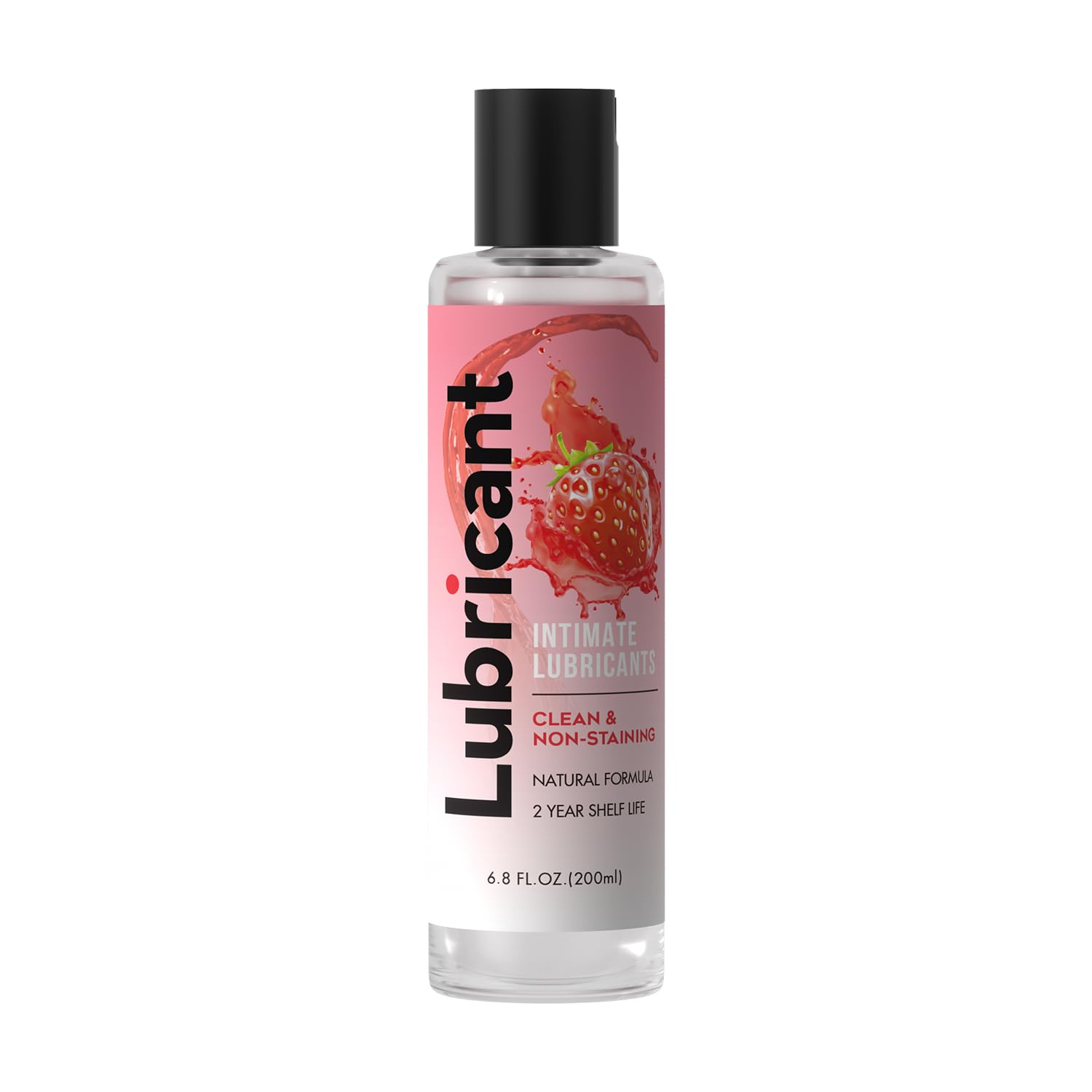 Water-Based Lubricant Ultra-Smooth Gel Personal Lubricant Non-Drip Sex Lubricant for Men, Women, and Couples - Strawberry Flavor - 200ml