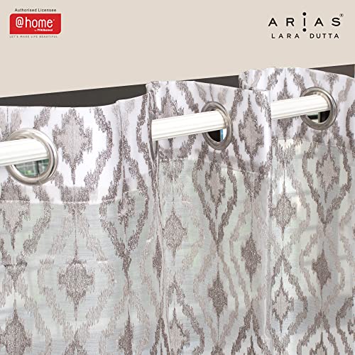 Image of @home by Nilkamal Arias Luxuria Sheers Window Curtain Set of 2 Grey