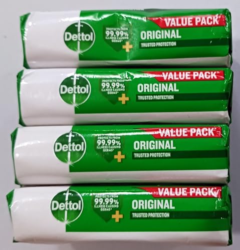Dettol ORIGINAL SOAP 60g (PACK OF 4) (Ships from India)