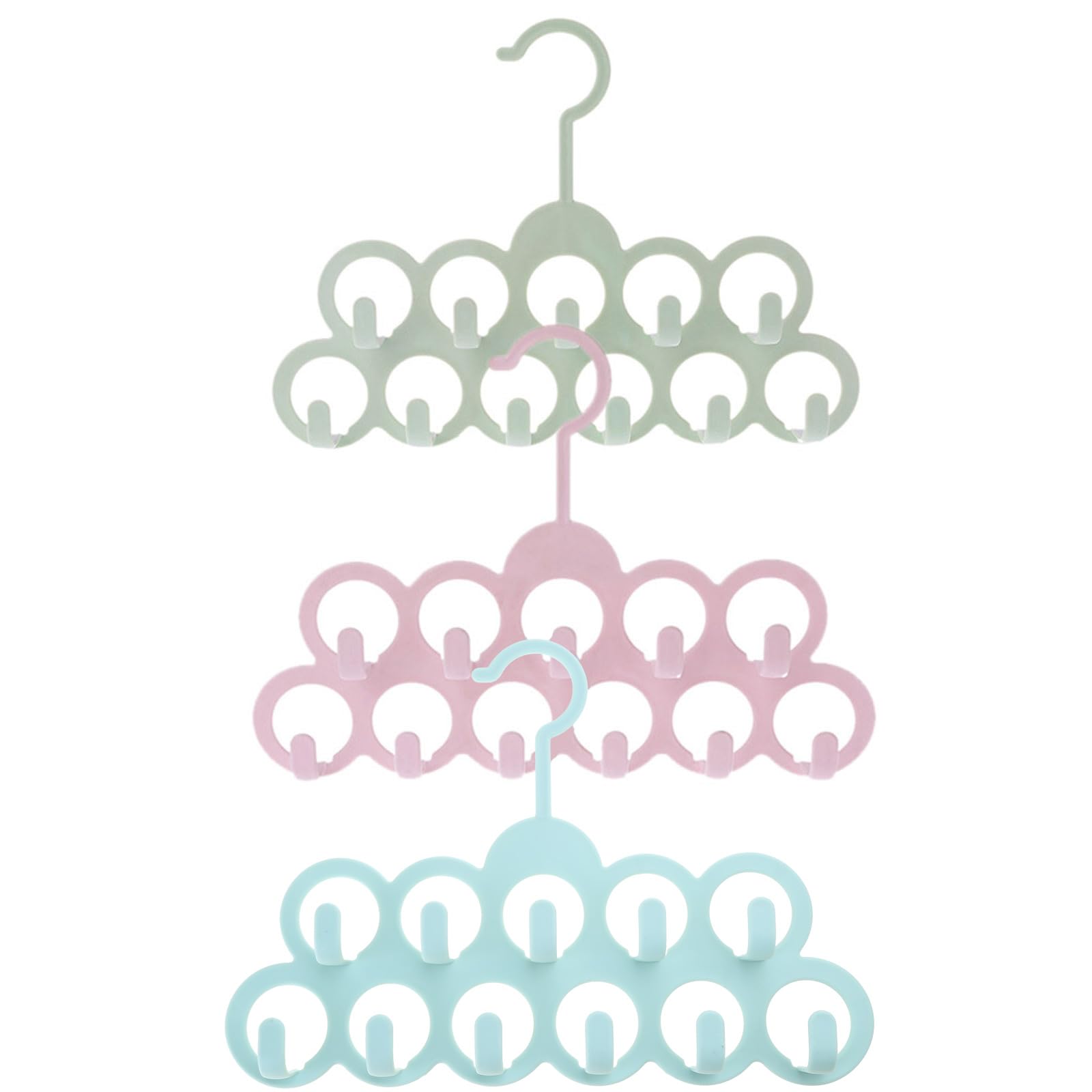 11Holes Clothes Tie Belt Shawl Scarf Hanger Display Holder Closet Hook