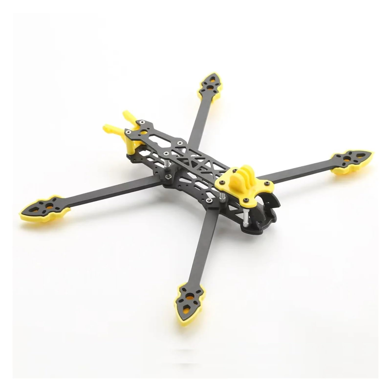 Dron de carreras RC estilo libre FPV Mark4 de 5 pulgadas/225 mm y 7 pulgadas/295 mm con brazo de 5 mm, marco de fibra de carbono 3K, 5 pulgadas/7 pulgadas, con pieza impresa(Mark4 5inch yellow)