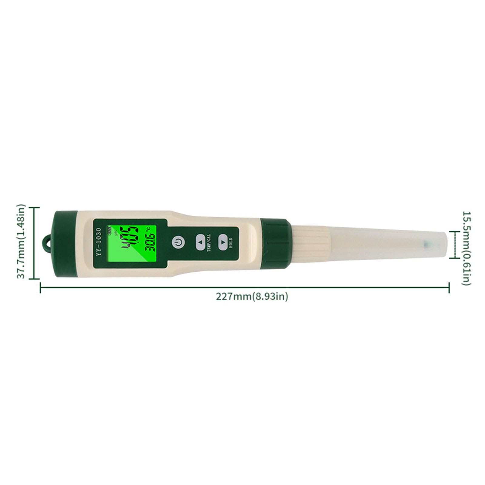 Misuratore di pH del suolo e della carne con display digitale dispositivo test pH facile rilevamento preciso del pH carne misuratore di temperatura del tester ph del suolo