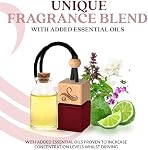 Luxury Amber Saffron Car Perfume | Long Lasting Hanging Air Freshener Diffuser | Odor Neutralising Fragrance Oil Scent | Premium Car Accessories Interior | Elegant Automotive Fragrance Oil Refresher