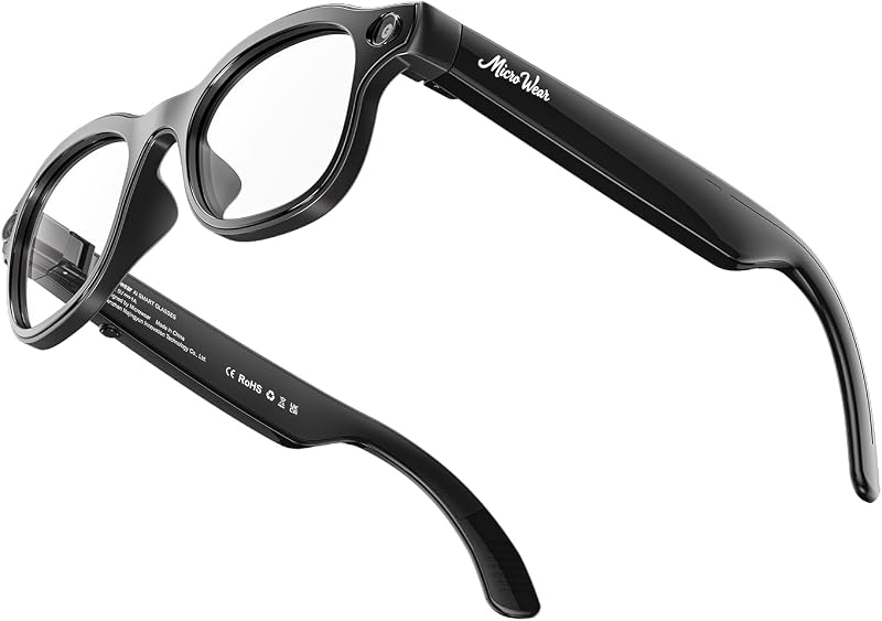 2026 Nuevas lentes inteligentes AI con cámara de 13MP, carga inalámbrica, asistente de voz AI, traducción en tiempo real, parlantes abiertos para audio, lentes de grabación de video Bluetooth para trabajo, viajes, 3 lentes