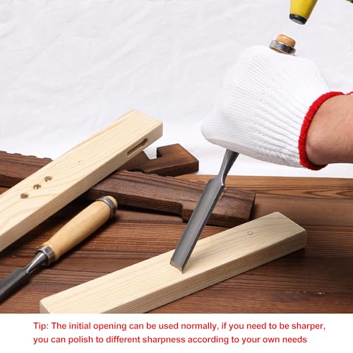 RDEXP 4 Stück Halbrunde Holzbearbeitungsbeitel Drehmeißel Holzgriff DIY Handwerk