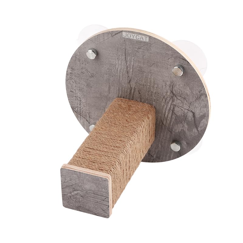 Tiragraffi a torre per gatti, parete in vetro, grande cuscinetto di carico per prevenire lo slittamento, inodore, ventosa, per casa, colonna corta, 30 x 30 x 25 cm