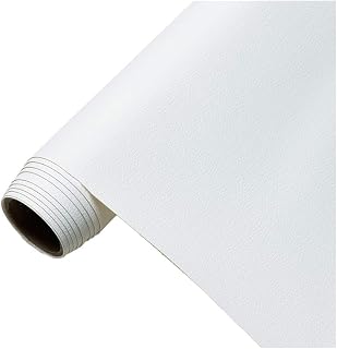 Hoja de Cuero Sintético de PU Blanco, Parte Trasera de Lona de Tela de Litchi para Bolso, Sombrero, Joyería, Manualidades para el Cabello, Costura y Decoraciones(White,1.6X10m)