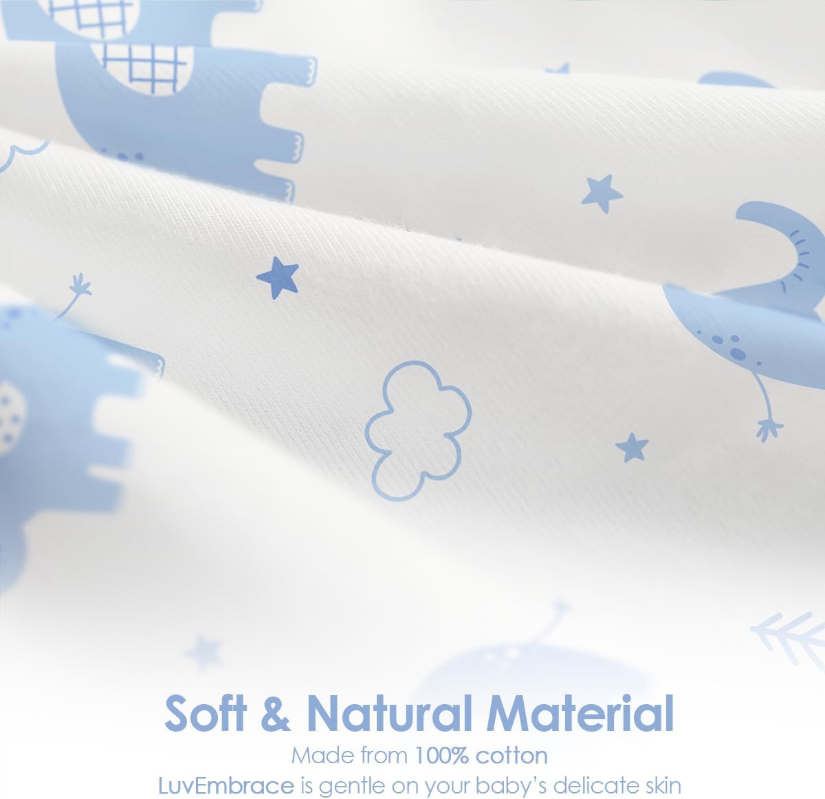 Baby Swaddle Blanket, 0-3 Months, Cotton Arm-in Sleep Sack, Wearable Blankets Wrap for Newborn Infant - Image 4