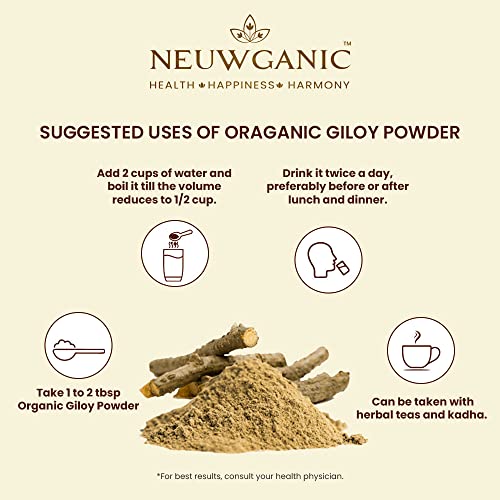 Image of Giloy Powder (Stem) 200g | Use for Reducing Inflammation, Detoxifying Body, Improving Liver Function, Regulates Blood Sugar - Pack of 2