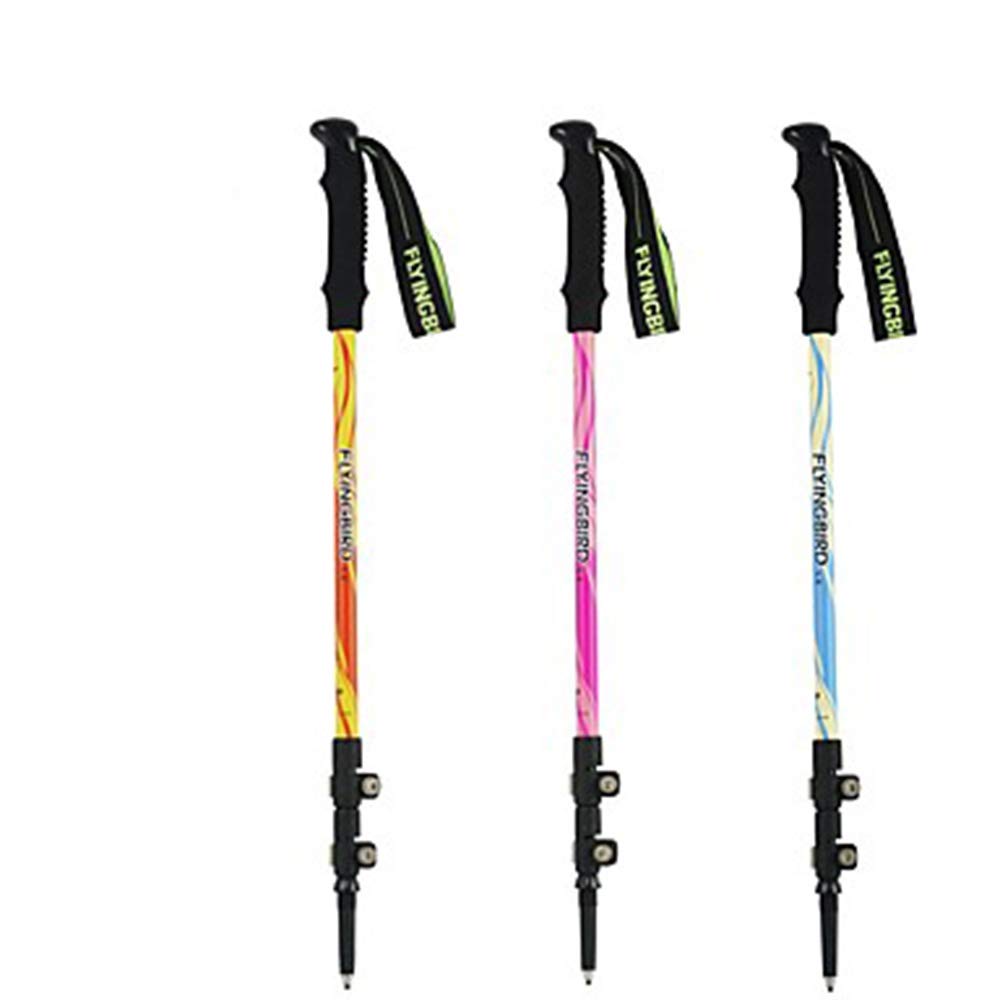 GSP Trekking Pali 3 sezioni Multifunzione Bastoncini da Passeggio Bastone da Trekking Accessori Lega di Alluminio 135cm (53 Pollici) Maniglie per la Lunghezza Regolabile all'aperto