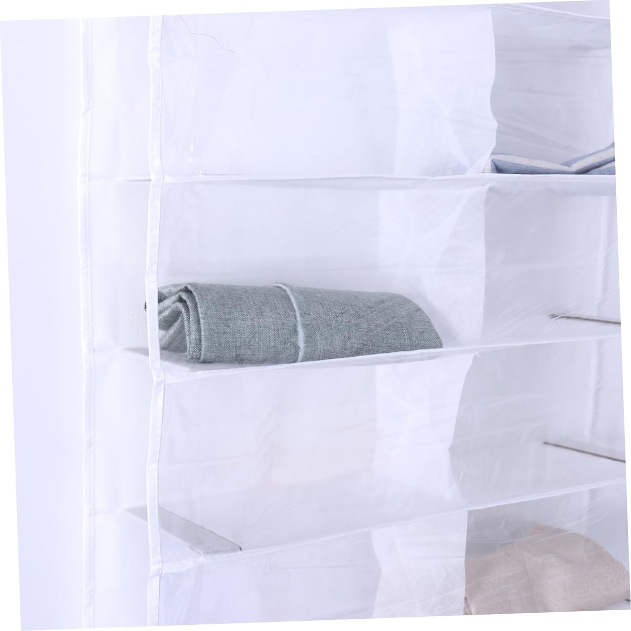 26 Pocket Over The Door Shoe Organizer Hanging Storage Rack for Shoes and Accessories Space Saving Closet Shelf White