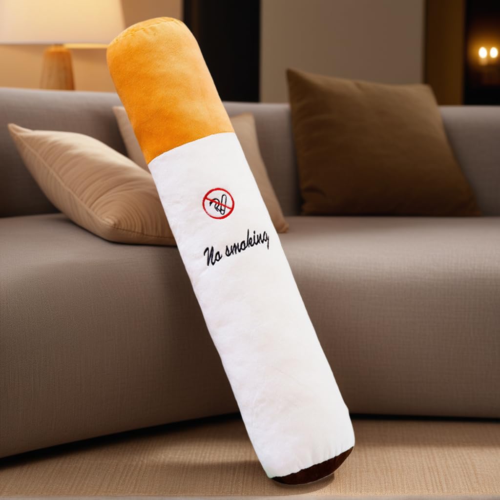 Amazon.com: Unique Cigarette Plush Toy Cushion 80cm No Smoking Pattern Long  Cylindrical Throw Pillow : Toys & Games