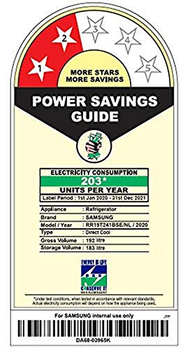 Image of Samsung 192 L 2 Star Direct Cool Single Door Refrigerator Appliance (RR19T241BSE /NL, Elective Silver)