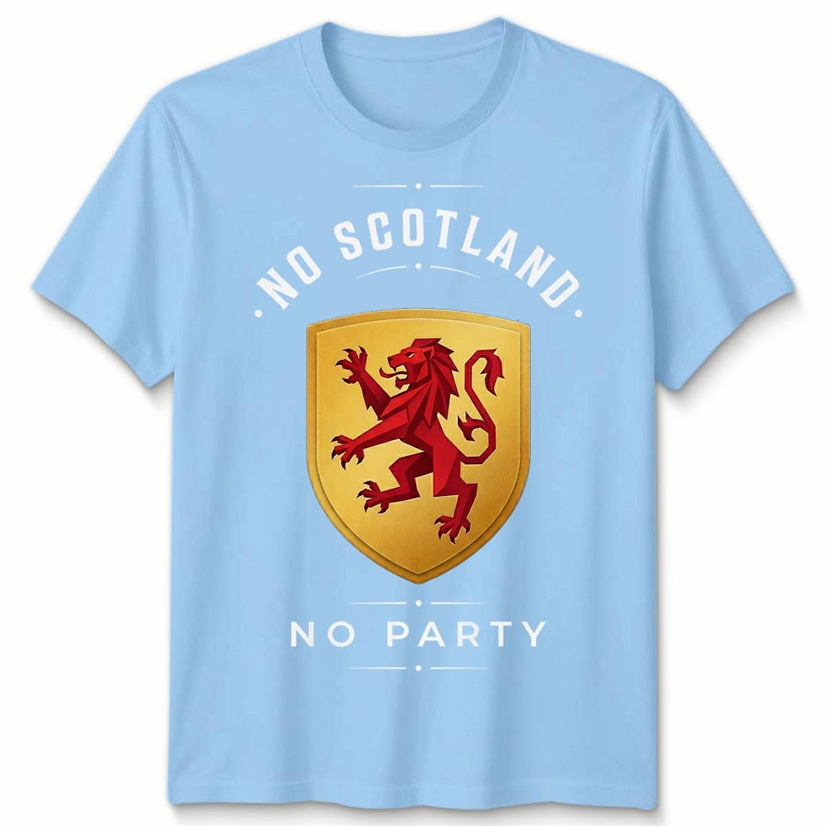 D&T No Scotland No Party Football Unisex T Shirt Scotland Fan Mens Womens Graphic Tee 5-6 Years Sky Blue