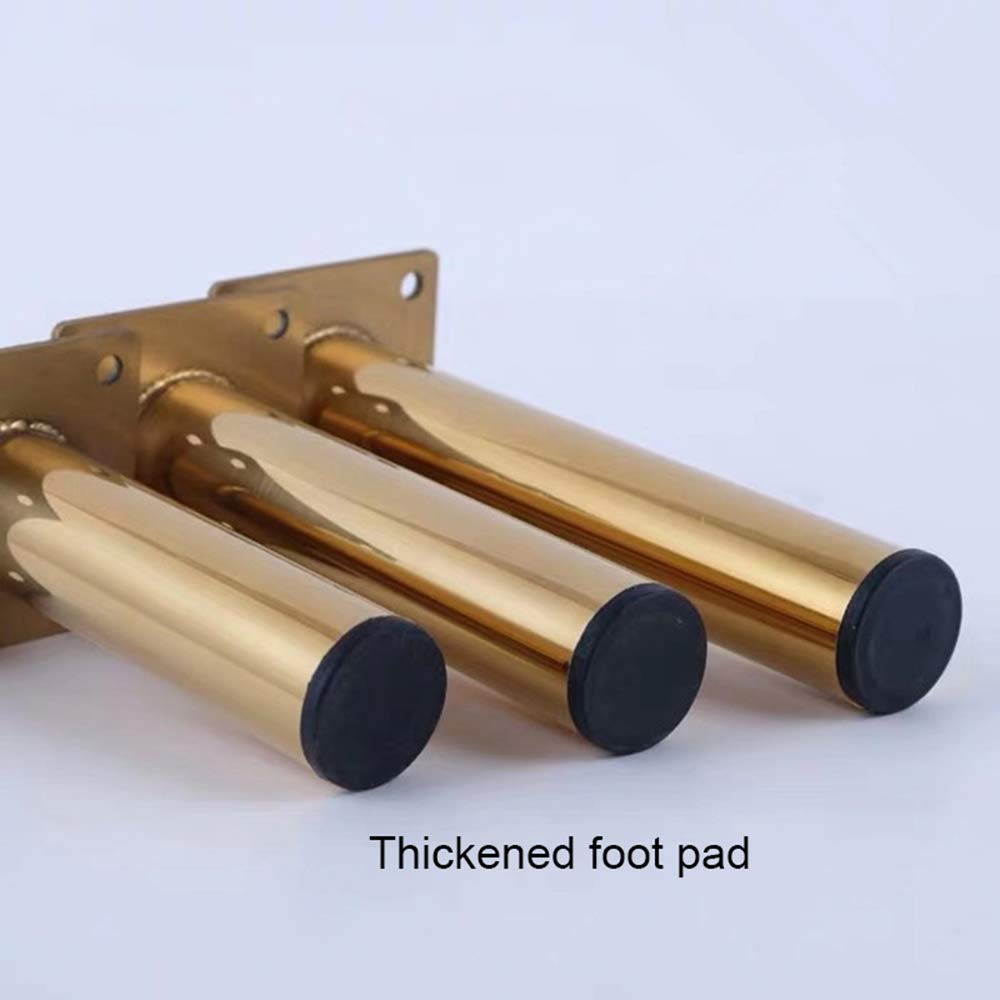 Gambe per mobili, piedini di ricambio per supporto divano in metallo, supporto per tavolino da caffè per mobile TV in acciaio inossidabile, rotondo ispessito fai-da-te con viti, accessori hardware (18