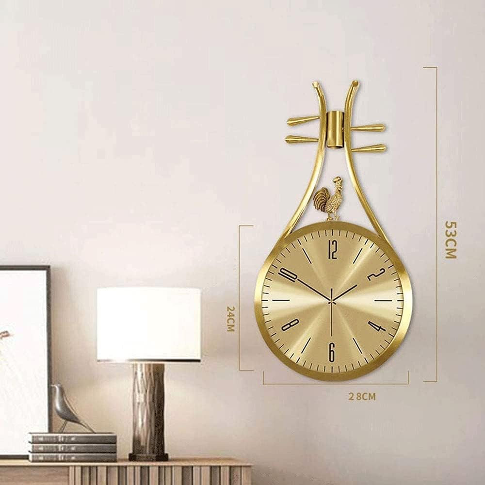 Pure Copper Living Room Wall Clock Art Creative Decoration Wall Clock Quartz Clock Movement Home Fashion Clock