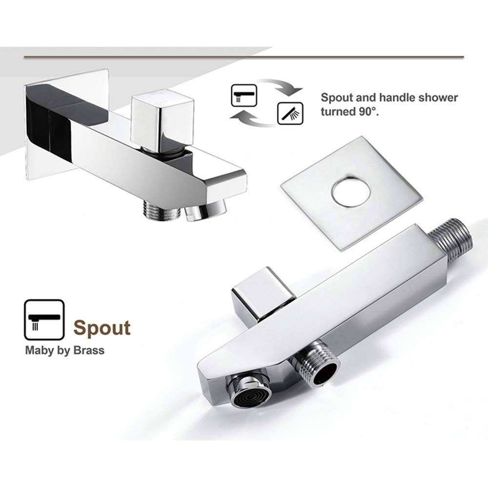 Amazon.co.jp: シルバータットホーム壁掛けシャワーセットブースター