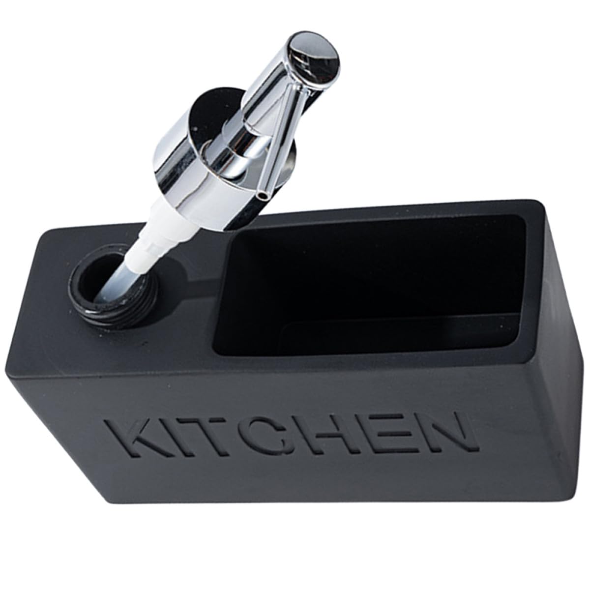 Dispenser Sapone da Cucina Nero in Resina con Impugnatura Ergonomica