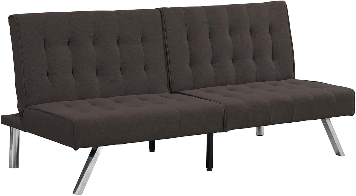 Daesar Coffee Bed Couches, Metal Frame, Stainless Leg, Futon, Sofa Bed Furniture for Small Space, Living Room, Bedroom, Studio, Apartment
