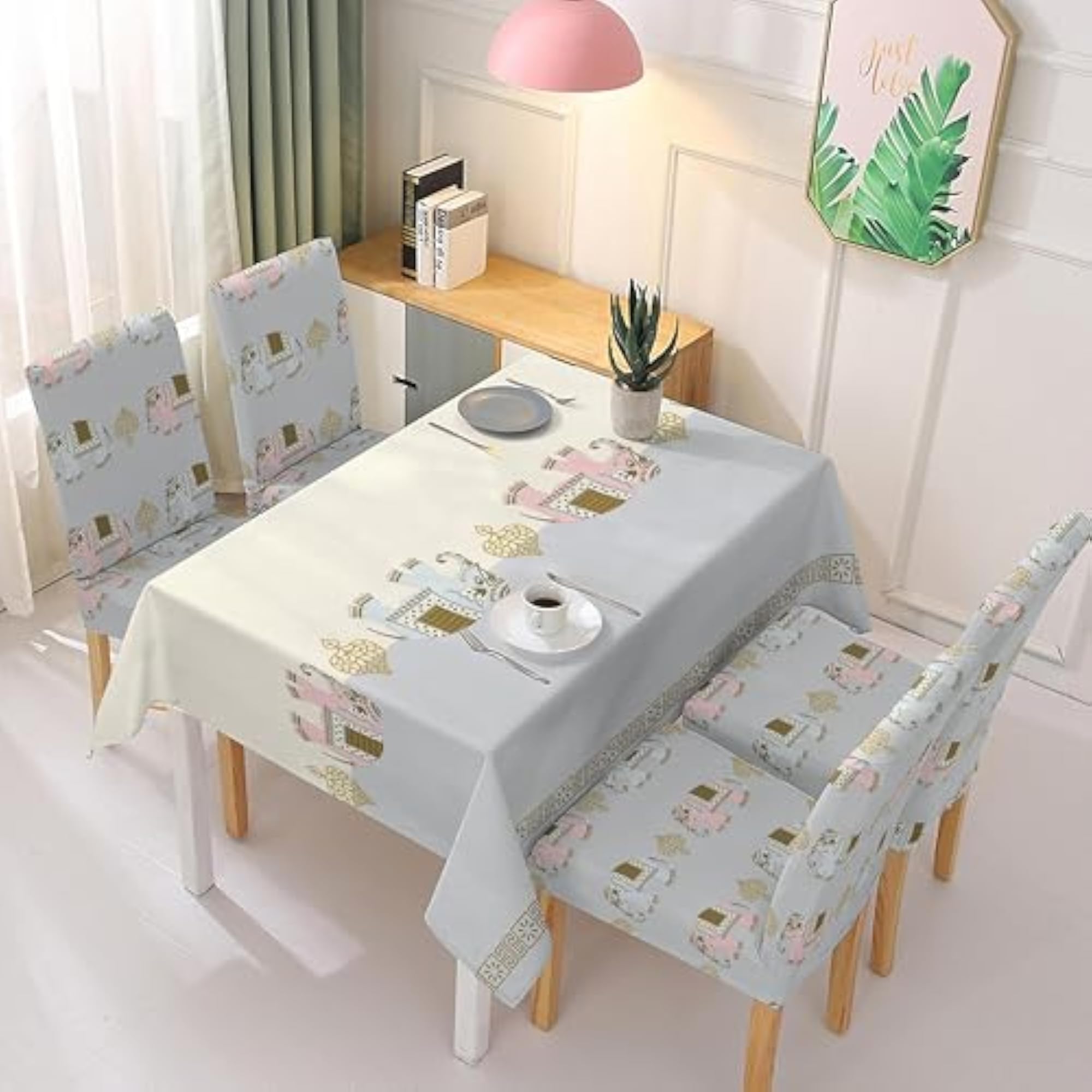 Waterproof Dining Table Cloth with Chair Covers