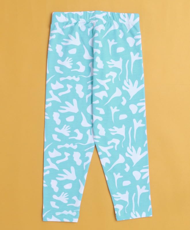BUMZEE Leggings da ragazza in cotone, vestibilità regolare, confezione da 2