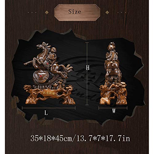 Singe assis à cheval statue Bouddha décoration bureau zen - 3
