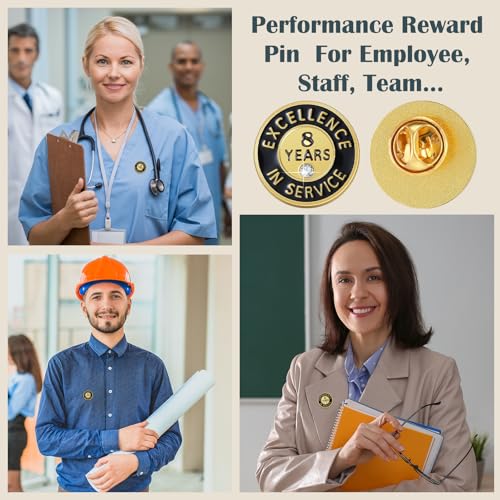 Image of Ferreve 50 /20 Pcs Year of Service Pins Employee Excellence Award Lapel Pin Performance Recognition Reward Anniversary